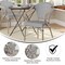 Merrick Lane Mael Stacking Thonet Bistro Style Chair with Arms, Textilene Seat, and Bamboo Finished Metal Frame for Indoor/Outdoor Use
